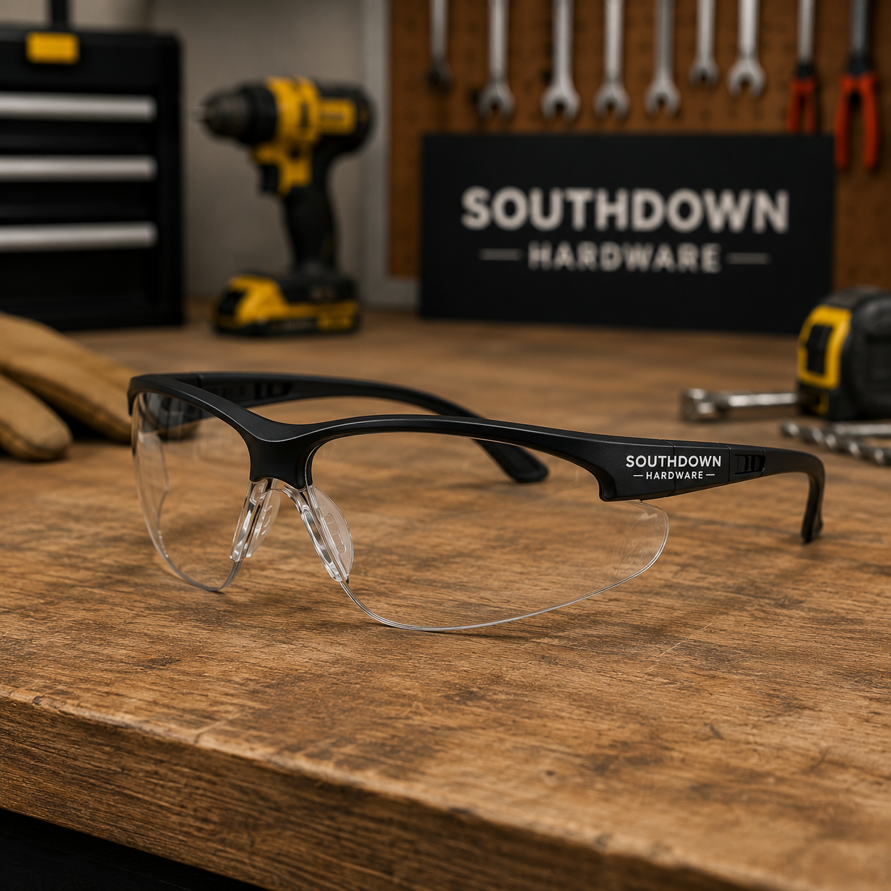 Southdown Hardware Safety Glasses – Clear Protective Eyewear